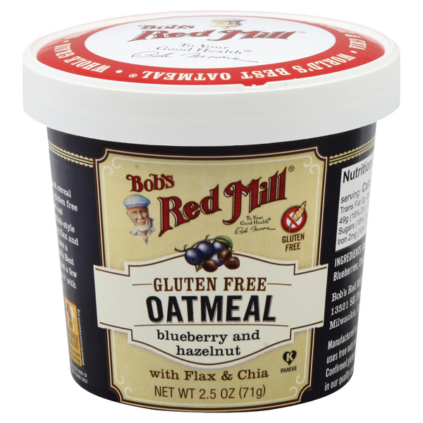 Bob's Red Mill Gluten Free Oatmeal Cup, Blueberry & Hazelnut

 - 2.5 Ounce