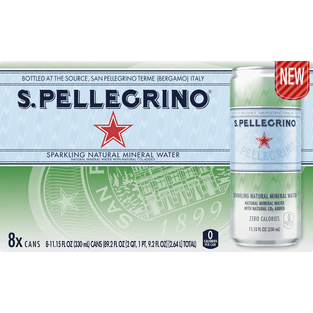 S. Pellegrrino Sparkling Natural Mineral Water 8 Pack - 11.15 Ounce