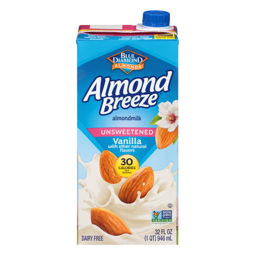 Blue Diamond Almond Breeze Unsweetened Vanilla Almondmilk - 32 Ounce