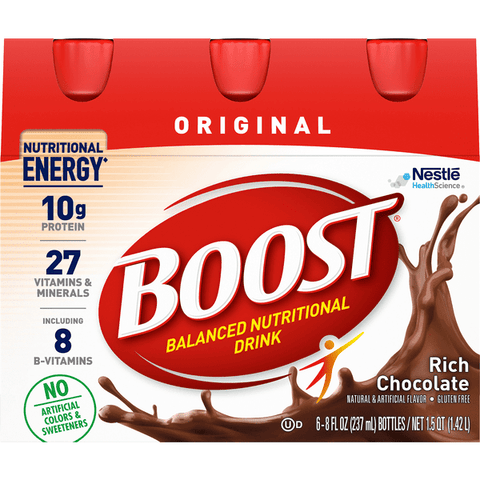 Boost Original Rich Chocolate Complete Nutritional Drink 6Pk - 8 Ounce