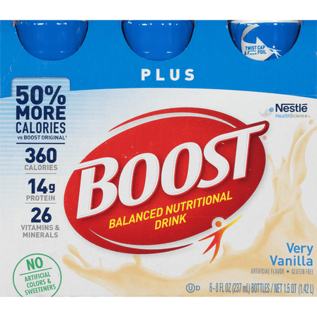 Boost Plus Very Vanilla Complete Nutrition Drink 6Pk - 8 Ounce