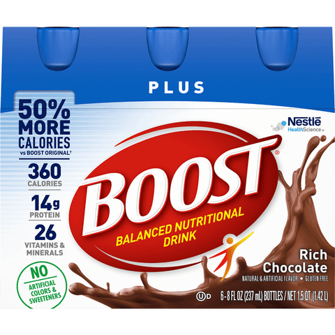 Boost Plus Rich Chocolate Complete Nutrition Drink 6Pk - 8 Ounce