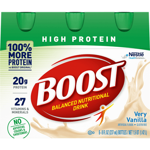 Boost High Protein Very Vanilla Complete Nutritional Drink 6Pk - 8 Ounce