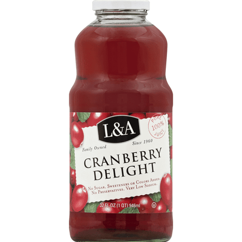 L&A Cranberry Delight Juice   - 32 Ounce
