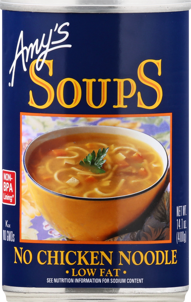 Amys No Chicken Noodle Soup, Organic - 14.1 Ounce