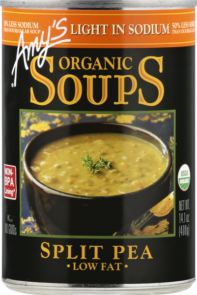 Amys Soups, Low Fat, Organic, Split Pea - 14.1 Ounce