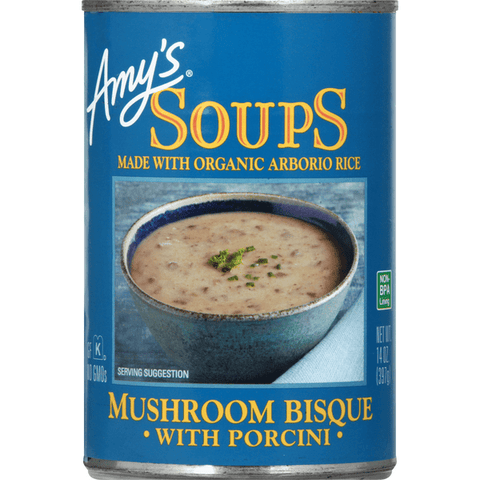 Amy's Soups Mushroom Bisque With Porcini - 14 Ounce