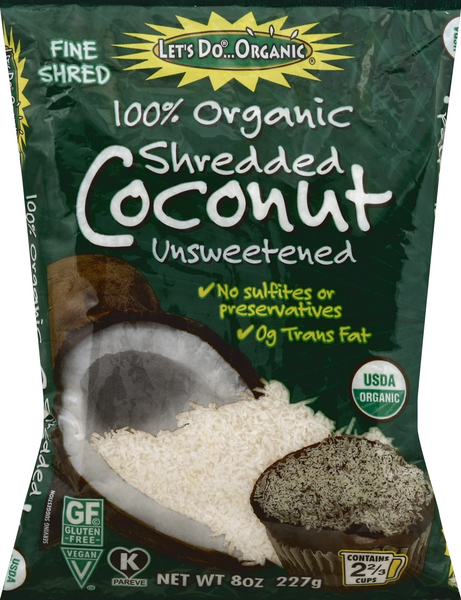 Let's Do...Organic 100% Organic Shredded Coconut Unsweetened - 8 Ounce