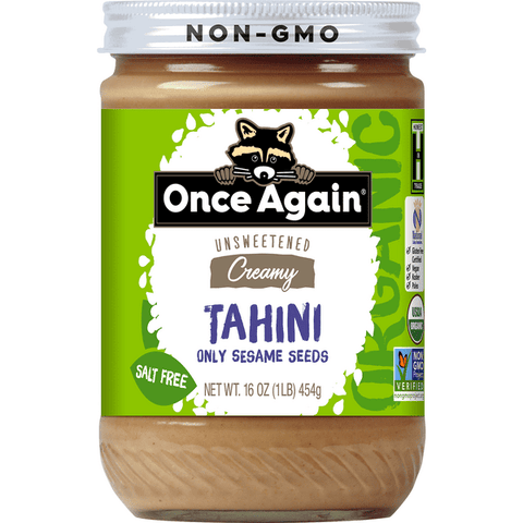 Once Again Organic Unsweetened & Salt Free Tahini - 16 Ounce