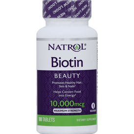 Natrol Biotin 10000 Mcg Tablets - 100 Count