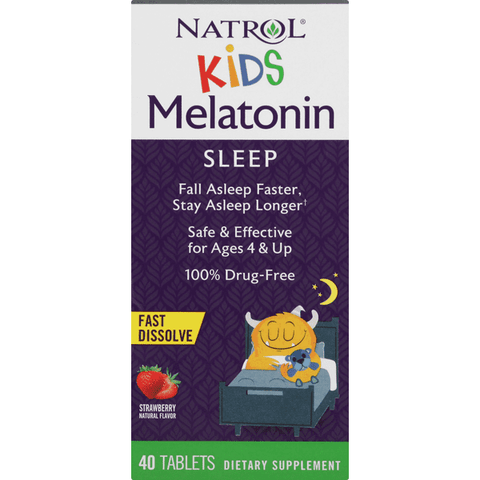 Natrol Kids Melatonin Sleep, Strawberry Tablets - 40 Count