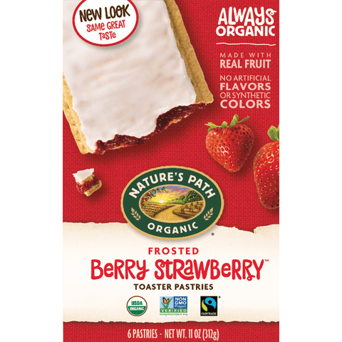 Nature's Path Organic Strawberry Frosted Toaster Pastries 6Ct - 11 Ounce