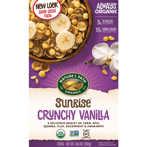 Nature's Path Organic Gluten Free Sunrise Crunchy Vanilla Cereal - 10.6 Ounce