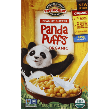 Envirokidz Organic Peanut Butter Panda Puffs Cereal - 10.6 Ounce