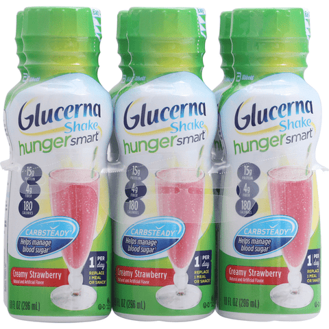 Glucerna Hunger Smart Creamy Strawberry Shakes 6Pk - 10 Ounce