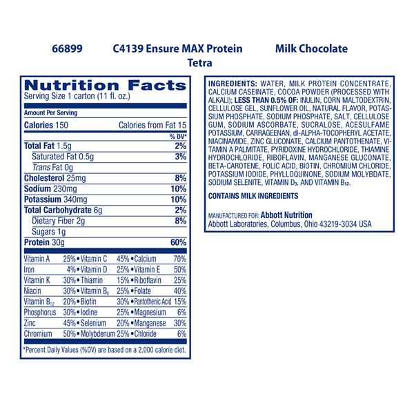Ensure Max Protein Milk Chocolate Nutrition Shake 4Pk - 11 Ounce