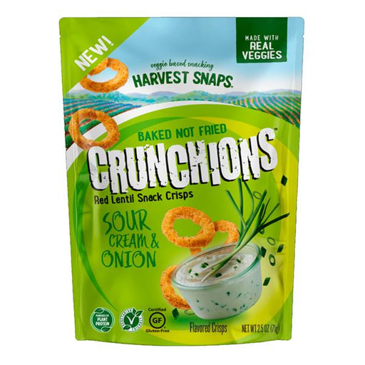 Harvest Snaps Crunchions Sour Cream & Onion Red Lentil Snack Crisps - 2.5 Ounce