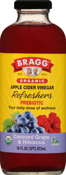 Bragg Organic Apple Cider Vinegar Concord Grape Acai Drink - 16 Ounce