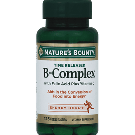 Nature's Bounty B-Complex High Potency Time Released Tablets - 125 Count