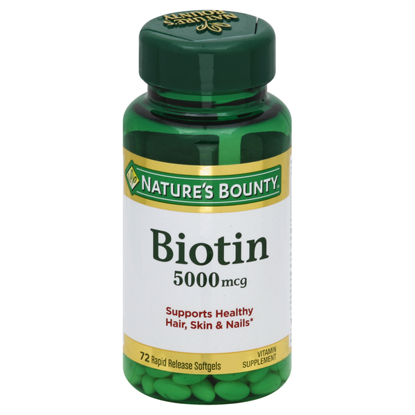Nature's Bounty Biotin 5000 MCG Rapid Release Softgels - 72 Each