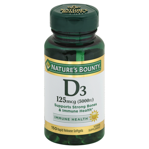 Nature's Bounty Vitamin D3 5000 IU Rapid Release Softgels - 100 Each