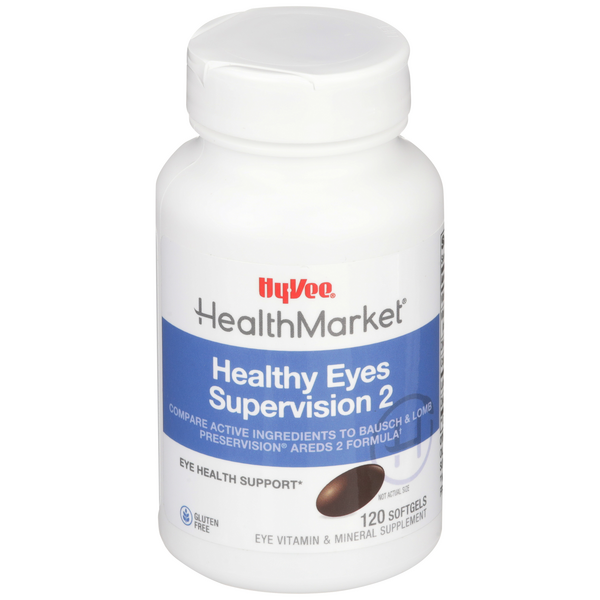 Hy-Vee HealthMarket Healthy Eyes Supervision 2 Softgels - 120 Count