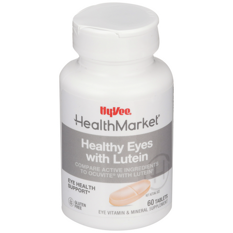 Hy-Vee HealthMarket Healthy Eyes with Lutein Eye Vitamin and Mineral Supplement  Tablets - 60 Count