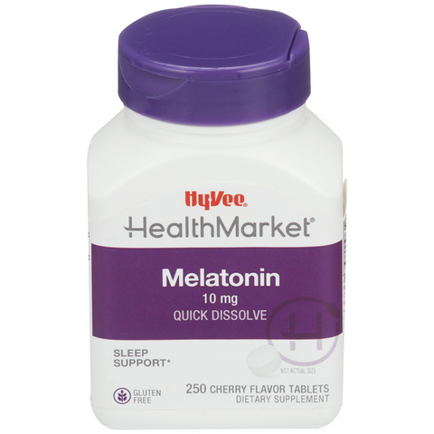 Hy-Vee HealthMarket Melatonin 10mg - 250 Count