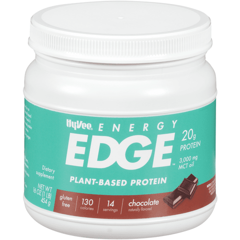 Hy-Vee Energy Edge Chocolate Plant-Based Protein - 16 Ounce