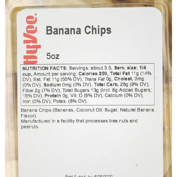 Hy-Vee Banana Chips - 5 Ounce