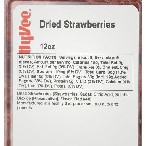 Hy-Vee Dried Strawberries - 12 Ounce