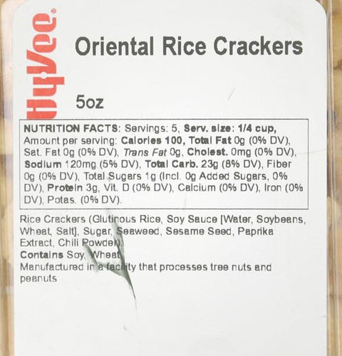 Hy-Vee Oriental Rice Crackers - 5 Ounce
