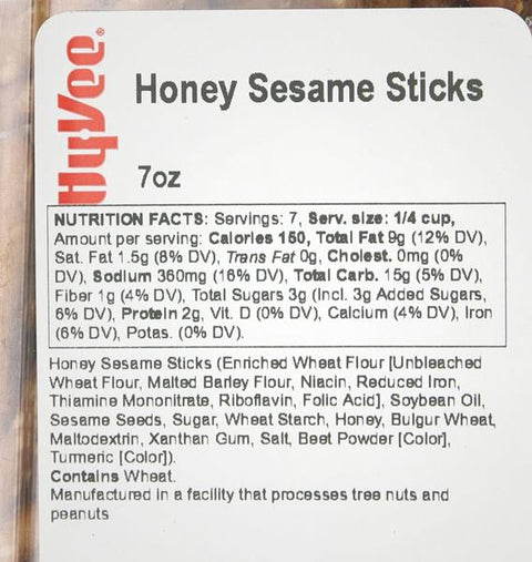 Hy-Vee Honey Sesame Sticks - 7 Ounce