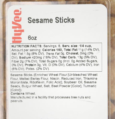 Hy-Vee Sesame Sticks - 6 Ounce