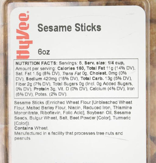 Hy-Vee Sesame Sticks - 6 Ounce