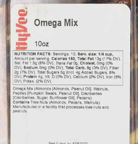 Hy-Vee Omega Mix - 10 Ounce