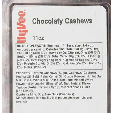 Hy-Vee Chocolaty Cashews - 11 Ounce