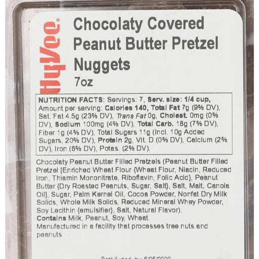 Hy-Vee Chocolaty Covered Peanut Butter Pretzel Nuggets - 7 Ounce
