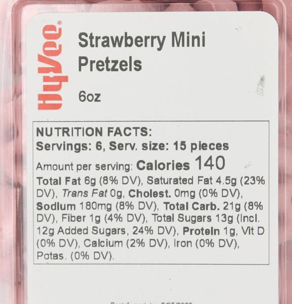 Hy-Vee Strawberry Mini Pretzels - 6 Ounce