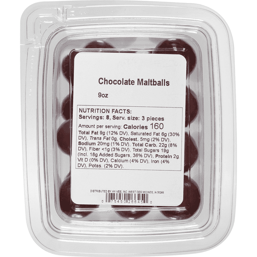 Hy-Vee Chocolate Malt Balls - 9 Ounce