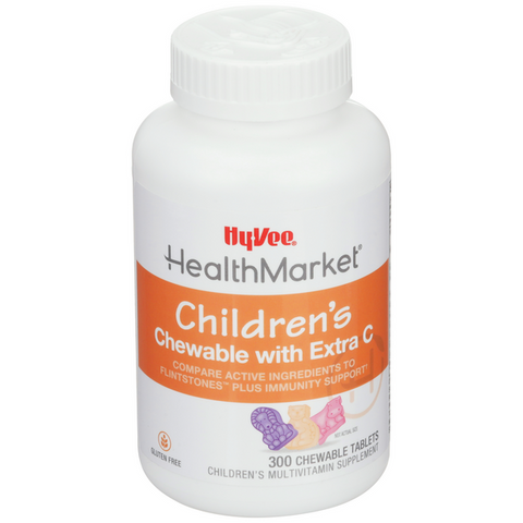 Hy-Vee HealthMarket Children's Chewable with Extra C Multivitamin Supplement - 300 Count
