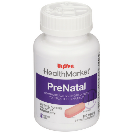 Hy-Vee HealthMarket PreNatal Dietary Supplement Tablets - 100 Count