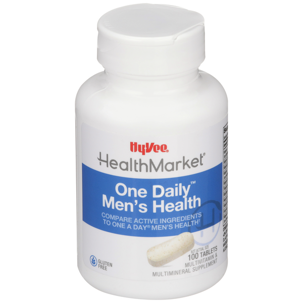 Hy-Vee HealthMarket One Daily Men's Health with Lycopene Multivitamin/Multimineral Supplement Tablets - 100 Count