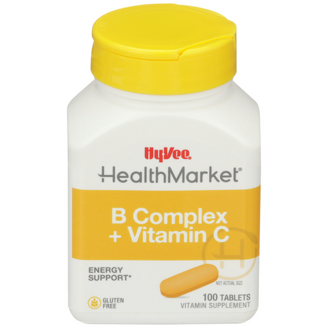 Hy-Vee HealthMarket Natural B Complex with C Dietary Supplement Caplets - 100 Count