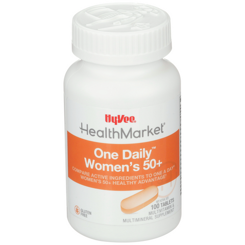 Hy-Vee HealthMarket One Daily Women's 50+ Multivitamin Supplement Tablets - 100 Count