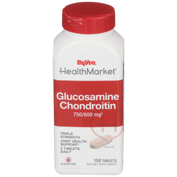 Hy-Vee HealthMaket All Natural Glucosamine & Chondroitin Triple Strength Tablets - 150 Count
