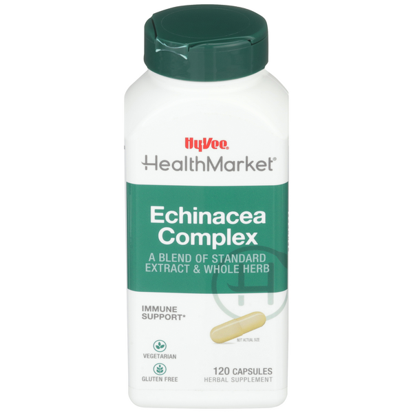Hy-Vee HealthMarket All Natural Echinacea Extract Vegetarian Capsules - 120 Count