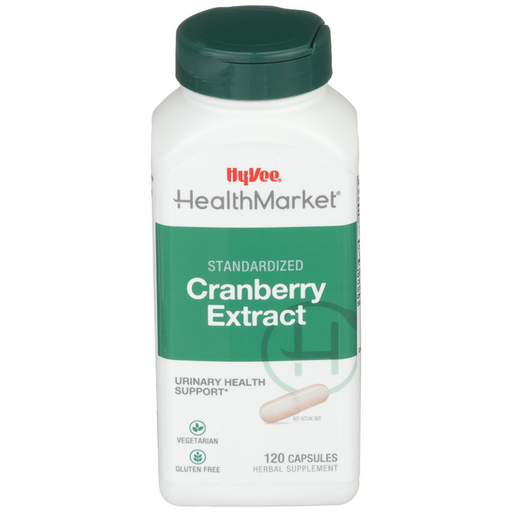 Hy-Vee HealthMarket All Natural Cranberry Extract Vegetarian Capsules - 120 Count
