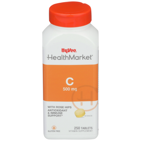 Hy-Vee HealthMarket C-500 with Rose Hips Tablets - 250 Count