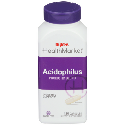 Hy-Vee HealthMarket All Natural Acidophilus Probiotic Blend Capsules - 120 Count